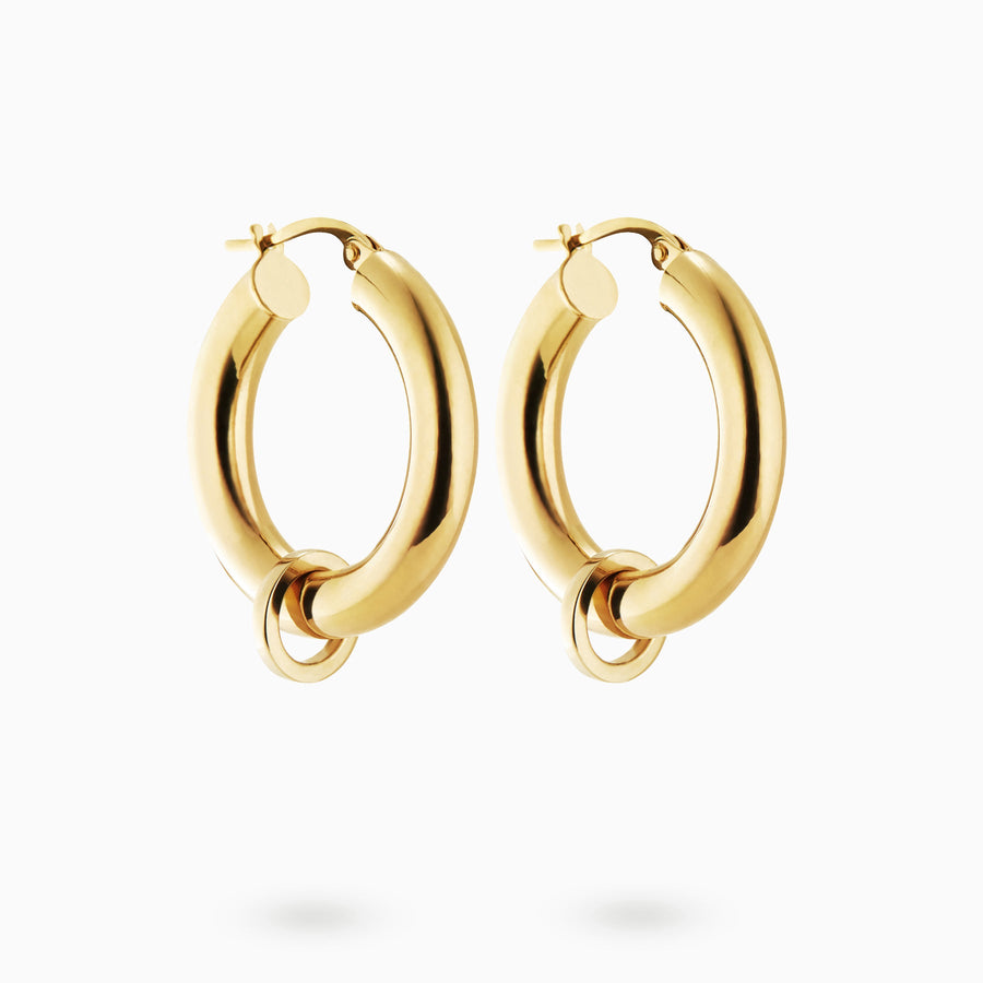 9ct Gold Multi-Ring Hoop Charms
