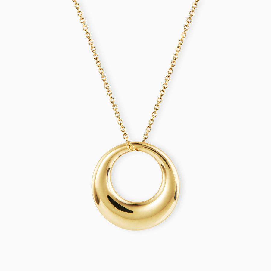 9ct Gold Bold Dome Pendant
