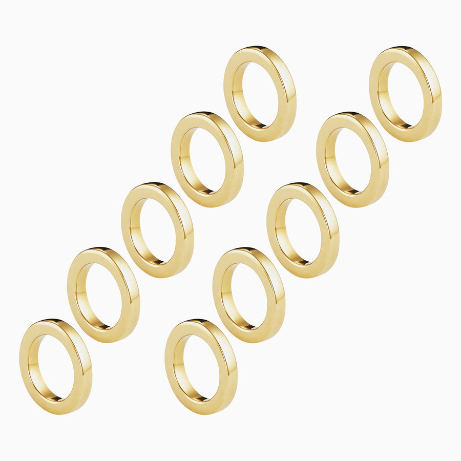 9ct Gold Multi-Ring Hoop Charms