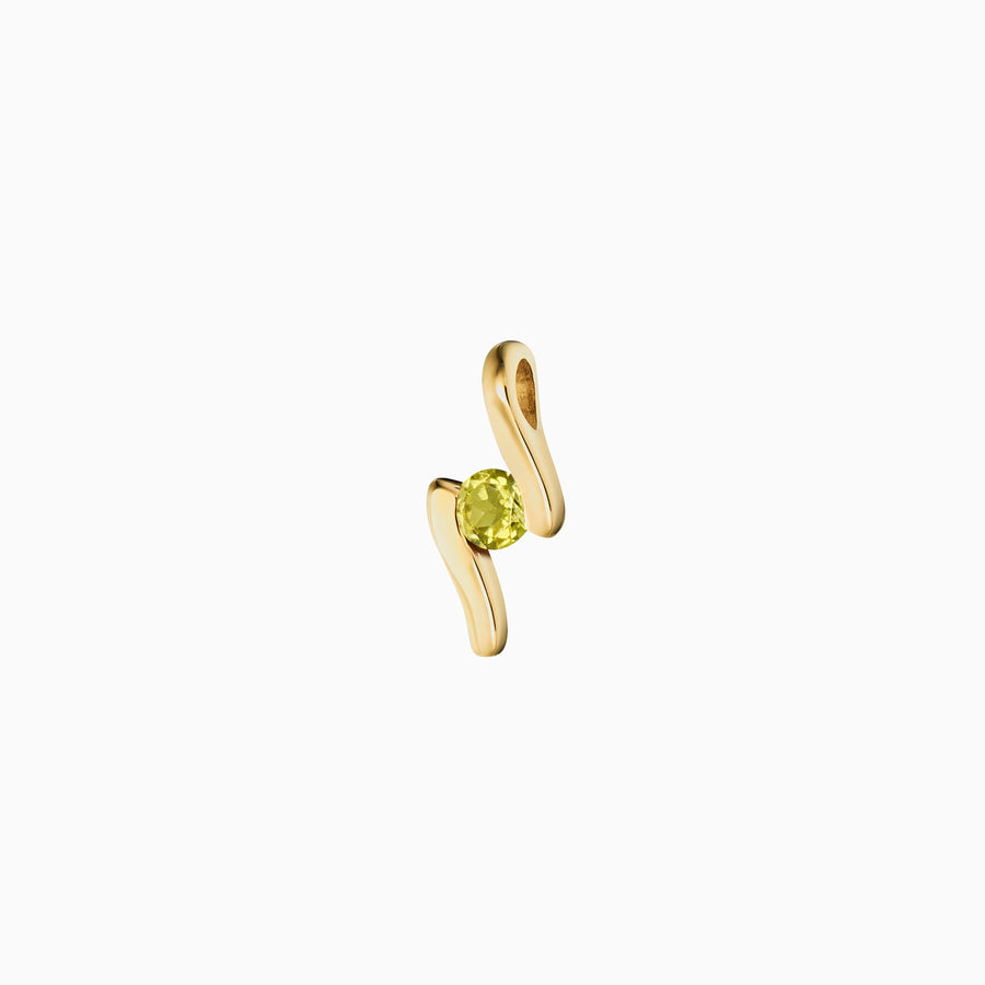 9ct Gold Peridot Pendant & Chain