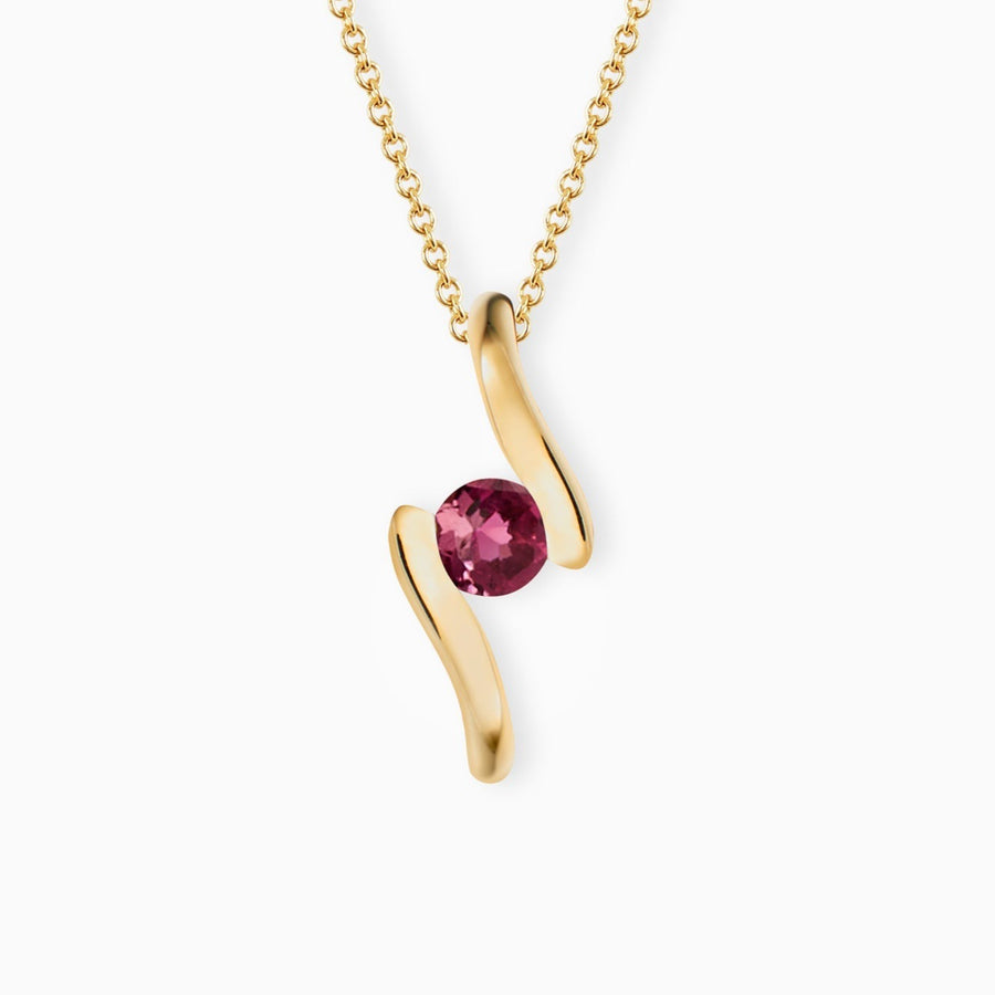 9ct Gold Pink Tourmaline Pendant
