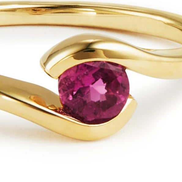 9ct Gold Pink Tourmaline Ring