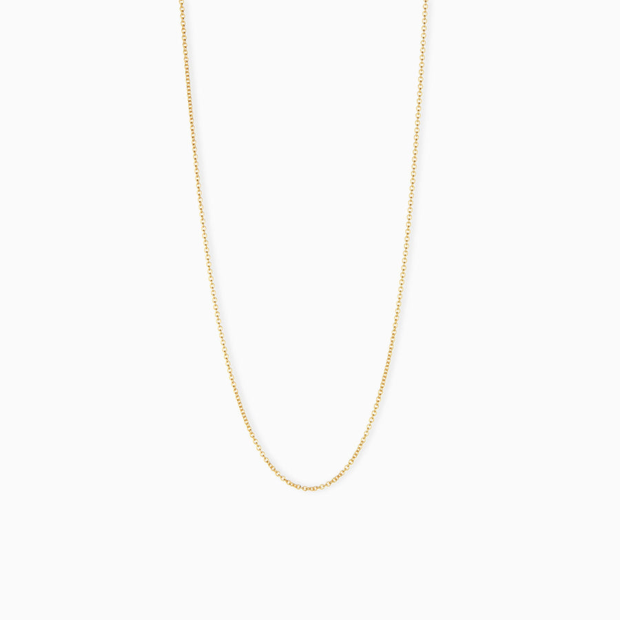 9ct Gold Rolo Chain Necklace 50cm Adjustable