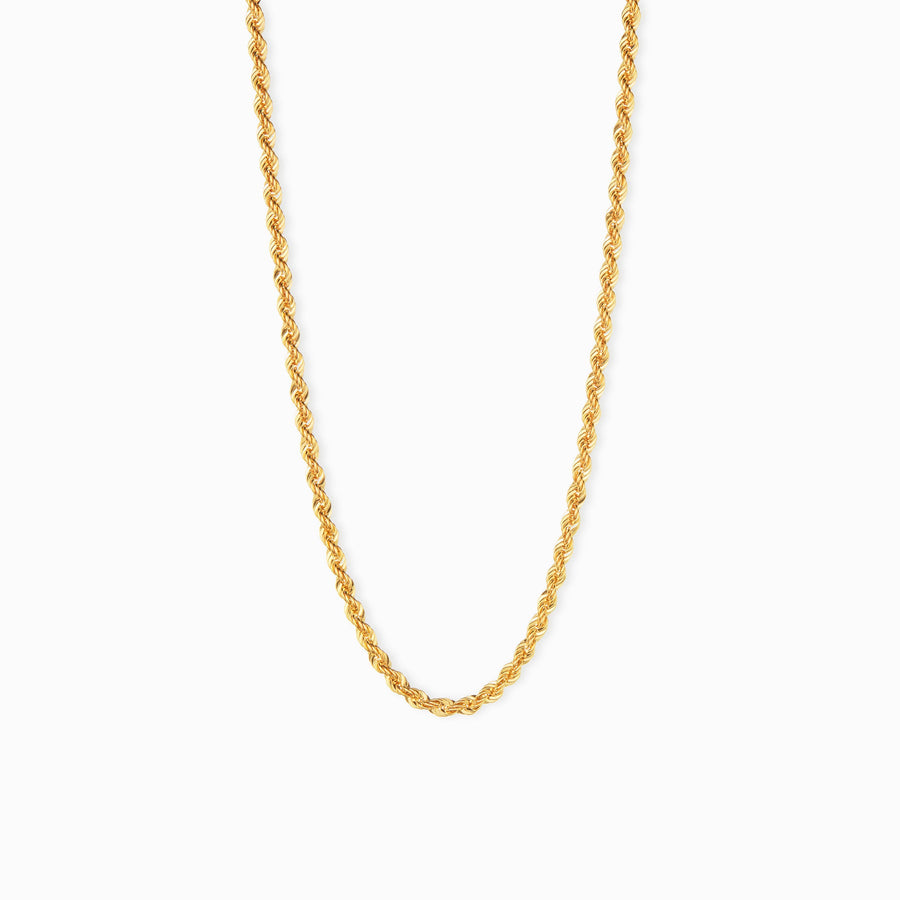 9ct Gold Rope Chain Necklace 45cm