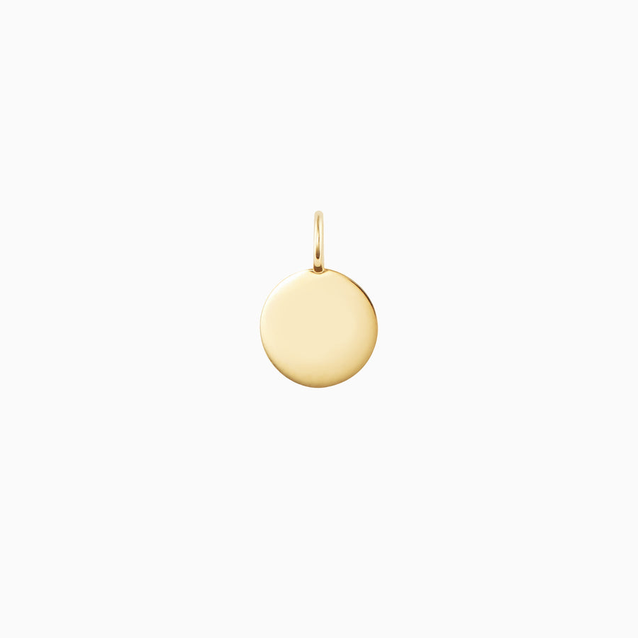 9ct Gold Round Disc Pendant