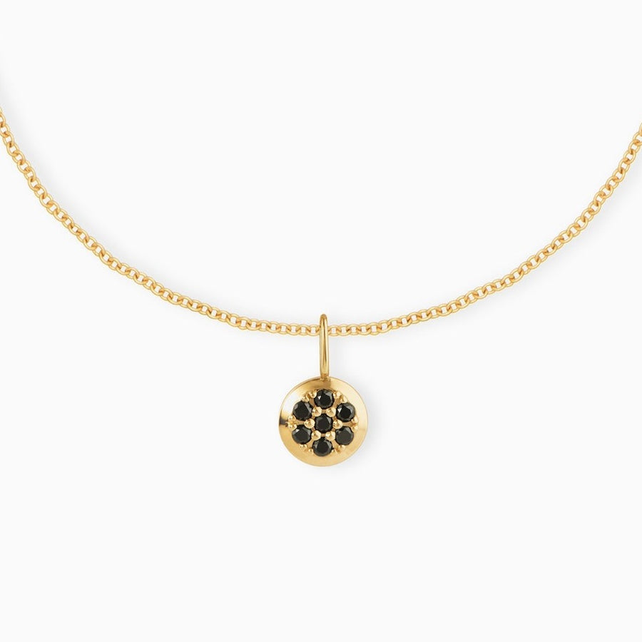 9ct Gold Pavé Black Diamond Round Bracelet Charm