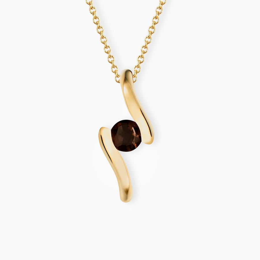 9ct Gold Smokey Quartz Pendant