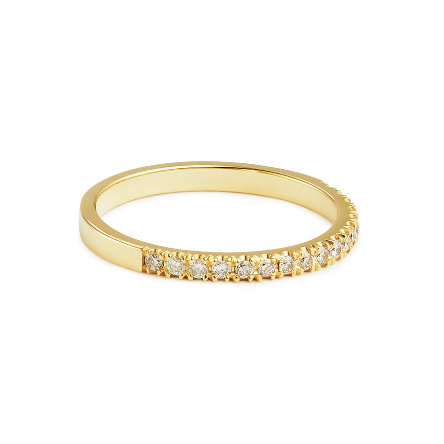 9ct Gold White Diamond Half Eternity Ring