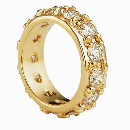 9ct Gold White Diamond Pavé Hoop Charms