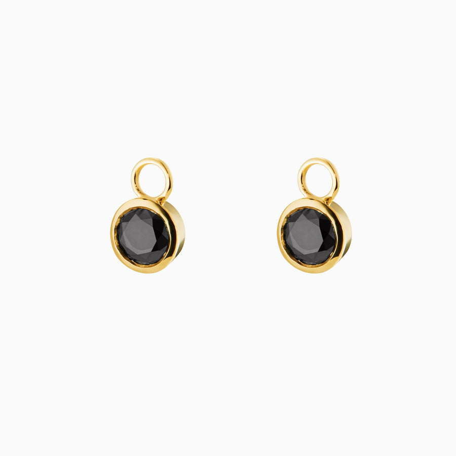 9ct Gold 0.5ct Black Diamond Earring Charms