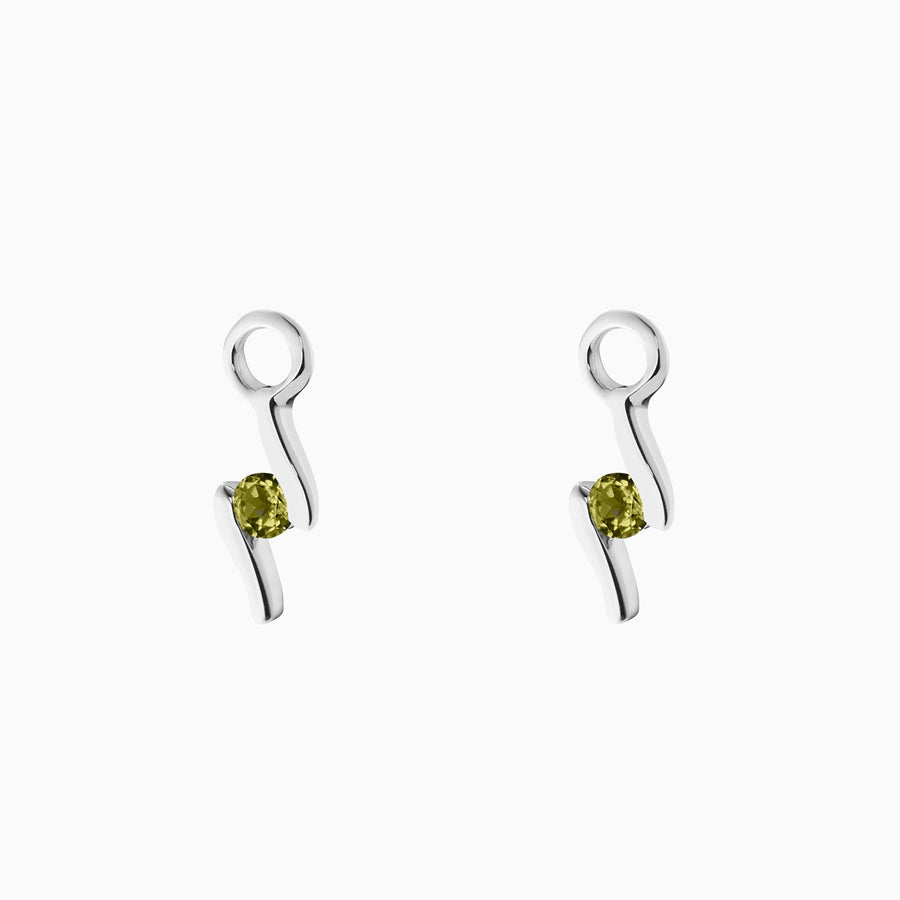 Sterling Silver Peridot Earring Charms