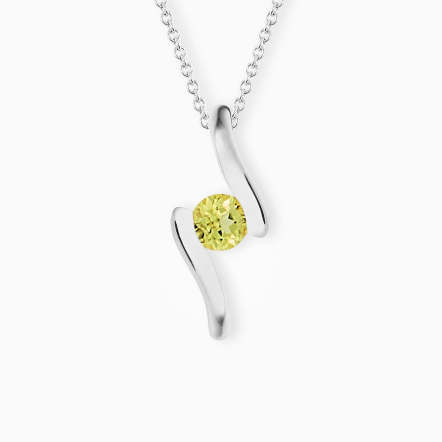 Sterling Silver Peridot Pendant