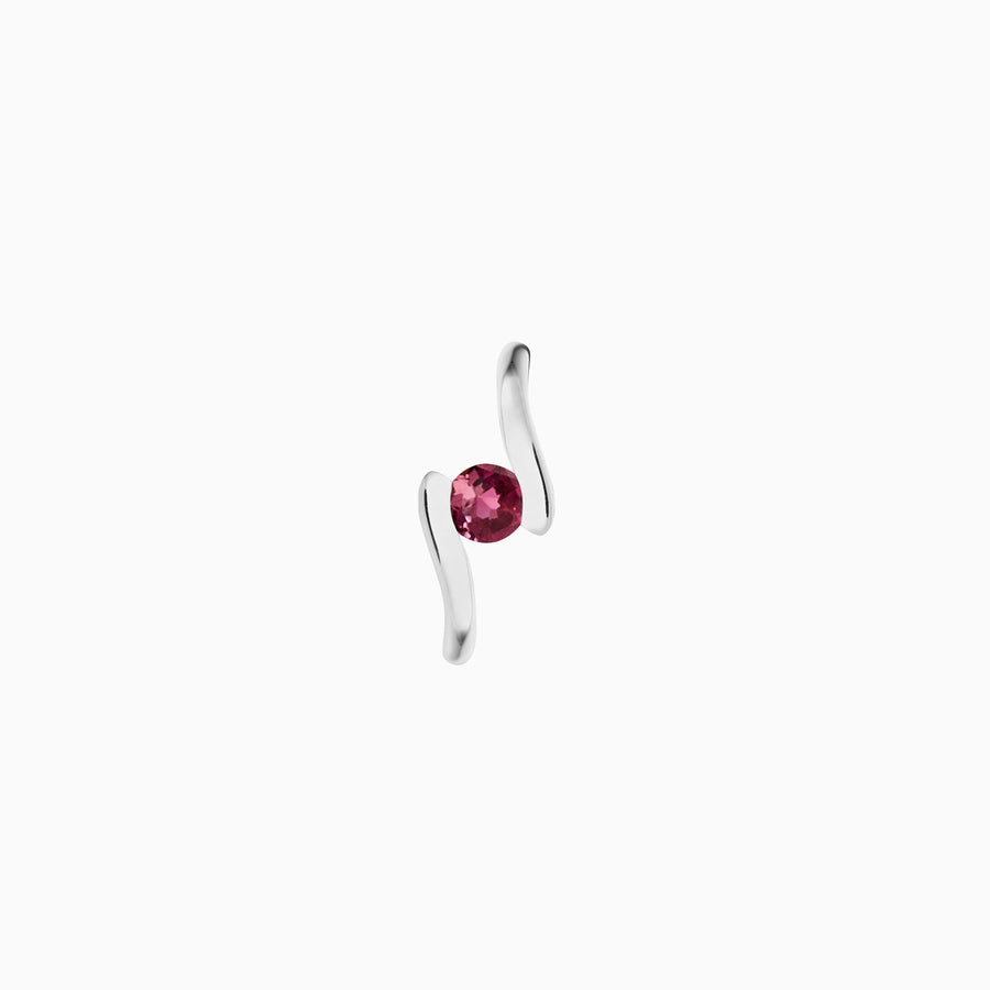 Sterling Silver Pink Tourmaline Pendant