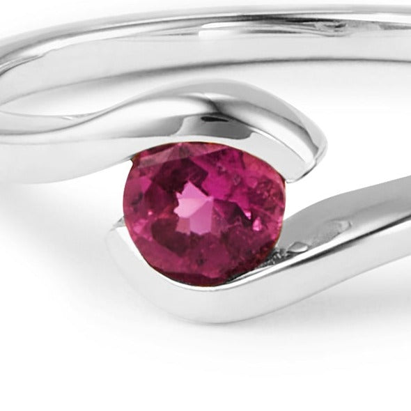 Sterling Silver Pink Tourmaline Ring
