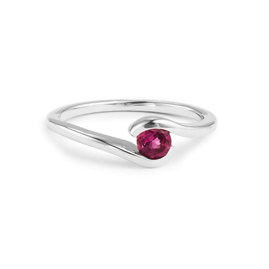Sterling Silver Pink Tourmaline Ring
