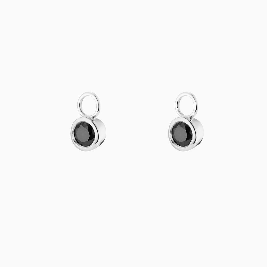 Sterling Silver 0.2ct Black Diamond Earring Charms