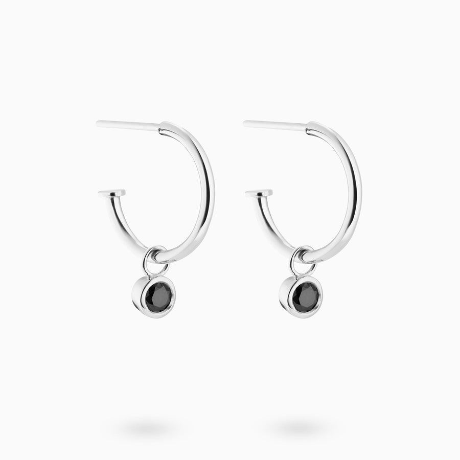 Sterling Silver 0.2ct Black Diamond Dangle Earrings