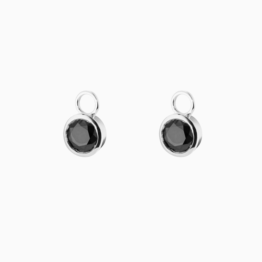 Sterling Silver 0.5ct Black Diamond Earring Charms