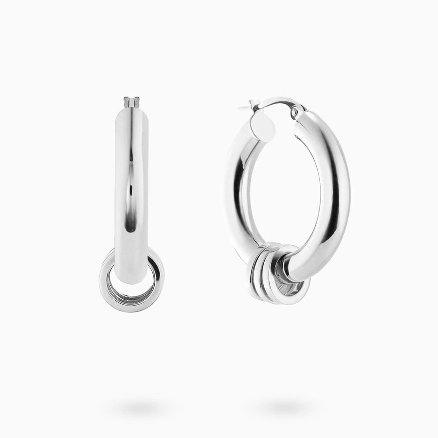 Sterling Silver Multi-Ring Hoop Charms