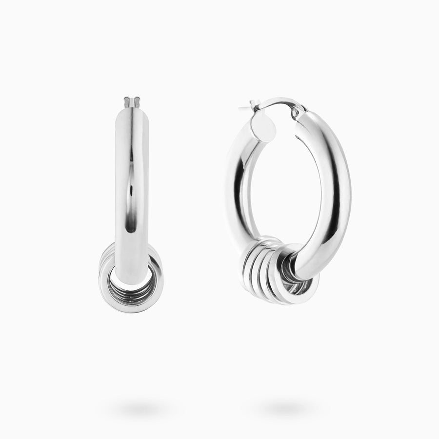 Sterling Silver Multi-Ring Hoop Charms