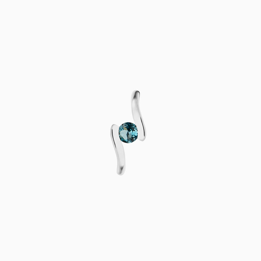 Sterling Silver London Blue Topaz Pendant