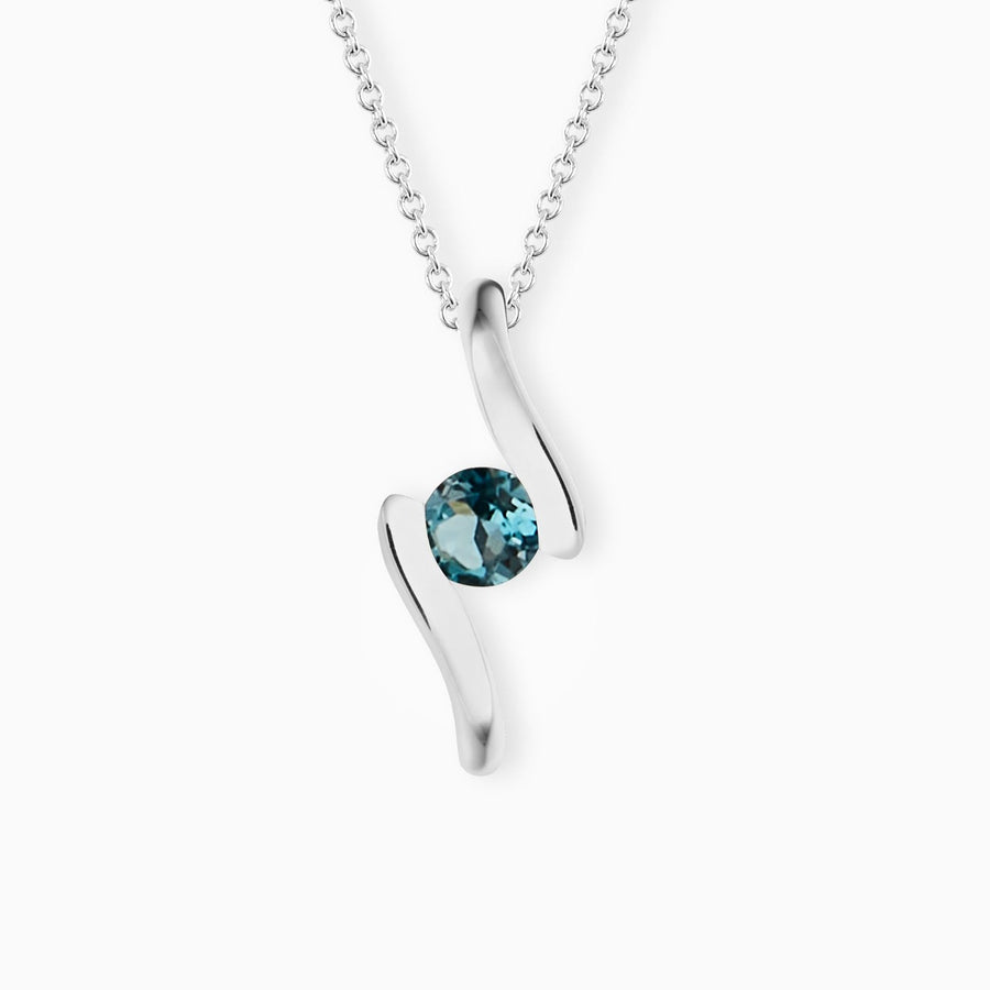 Sterling Silver London Blue Topaz Pendant
