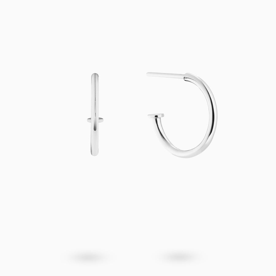 Sterling Silver Pretty Woman Hoop Earrings