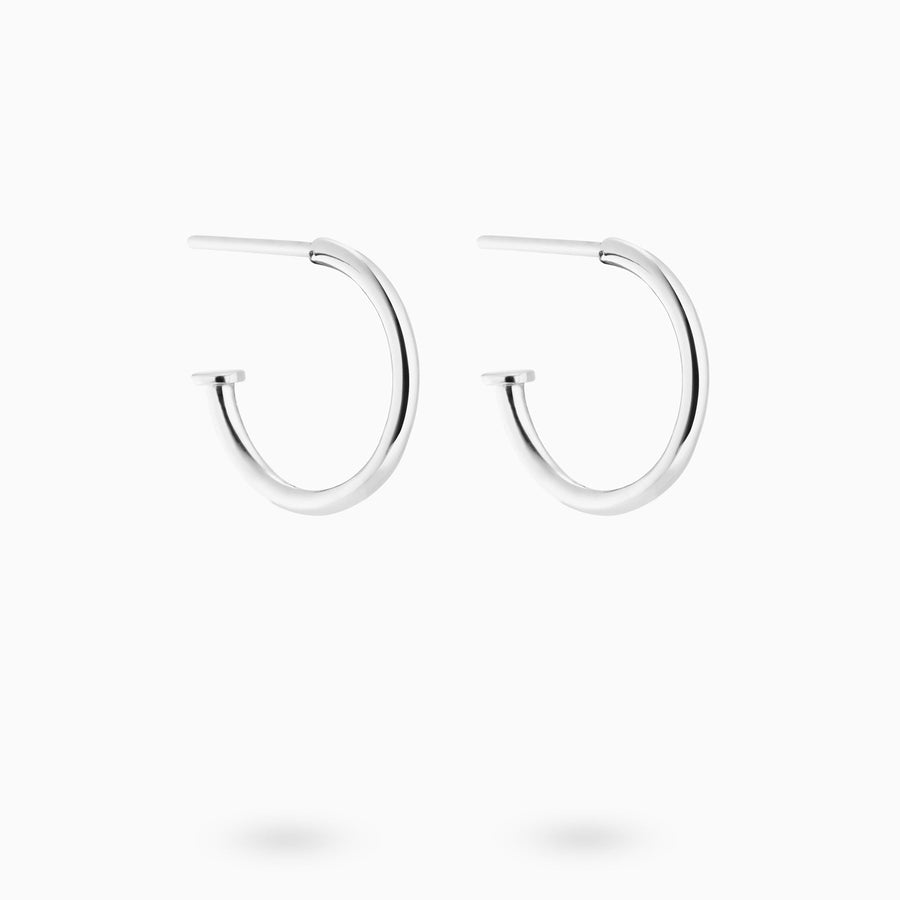 Sterling Silver Pretty Woman Hoop Earrings