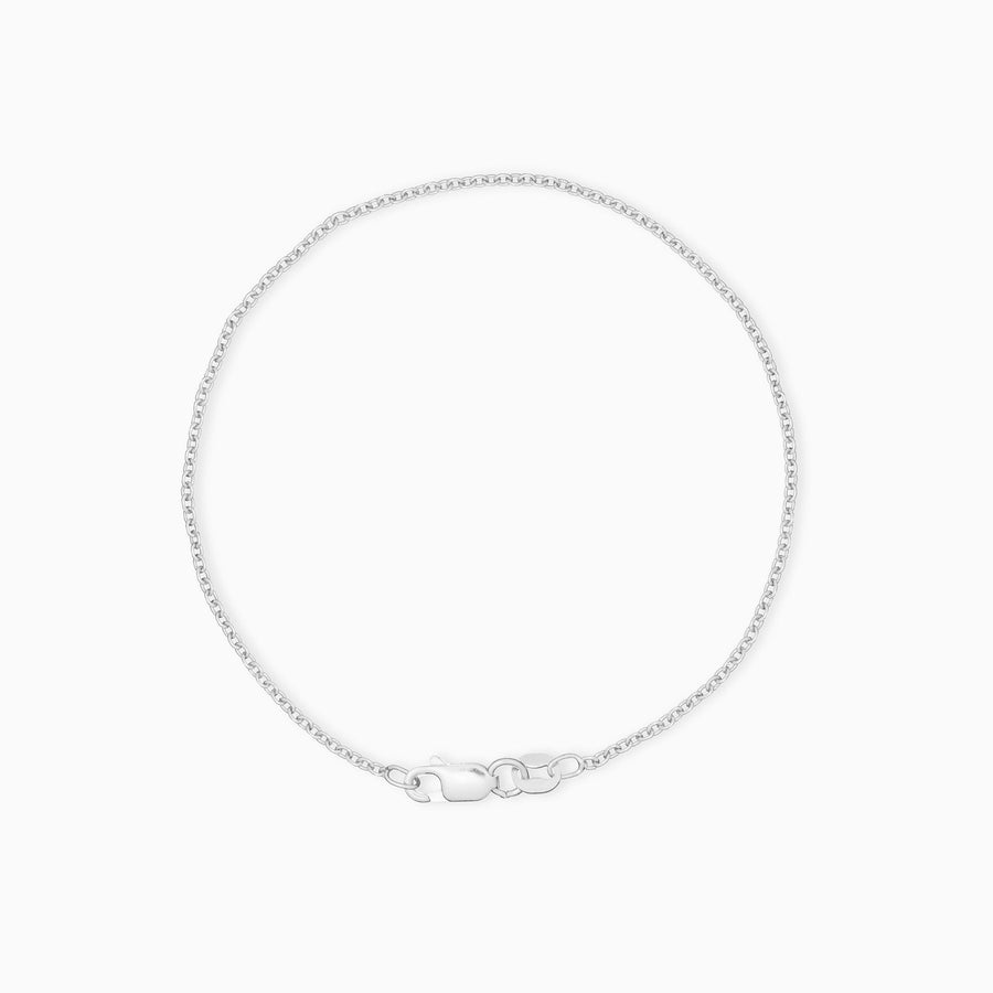 Sterling Silver Chain Bracelet 19cm