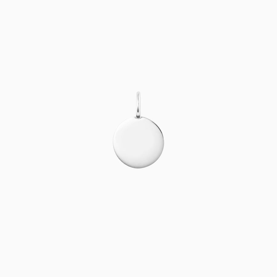 Sterling Silver Round Disc Pendant