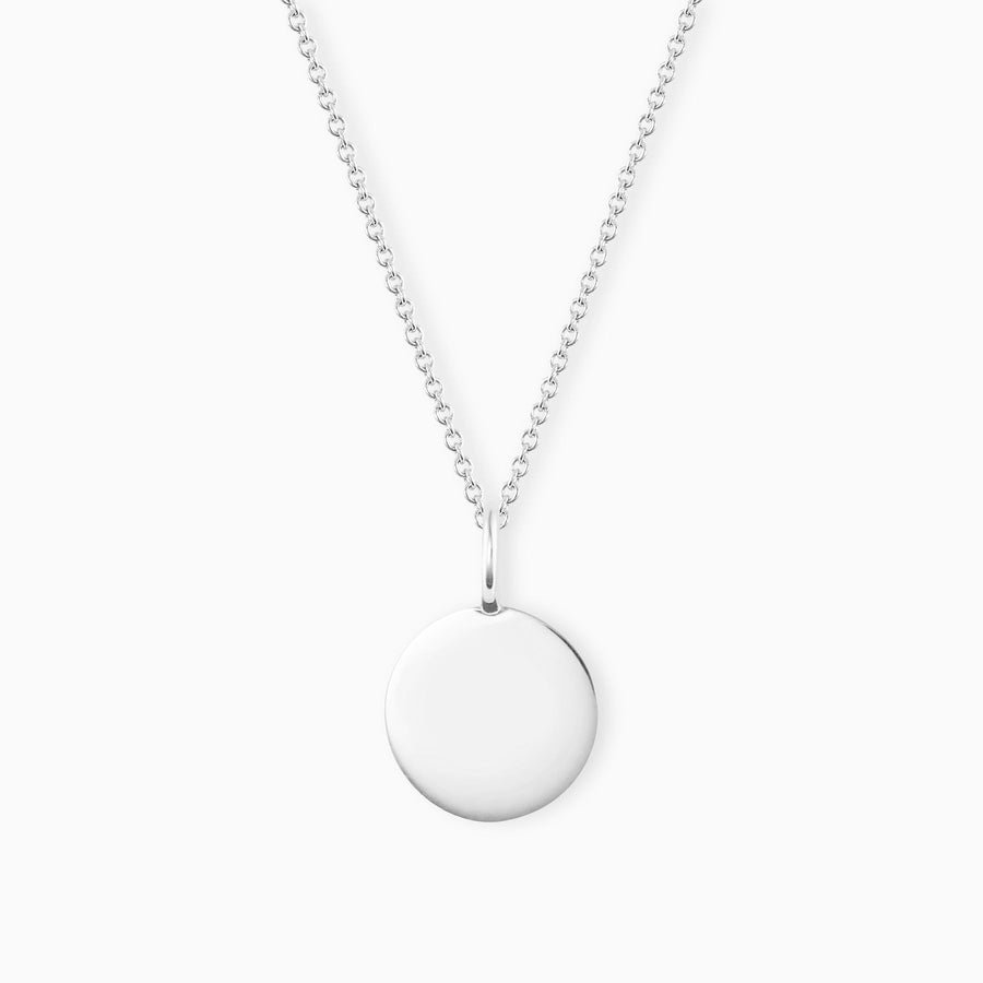 Sterling Silver Round Disc Pendant