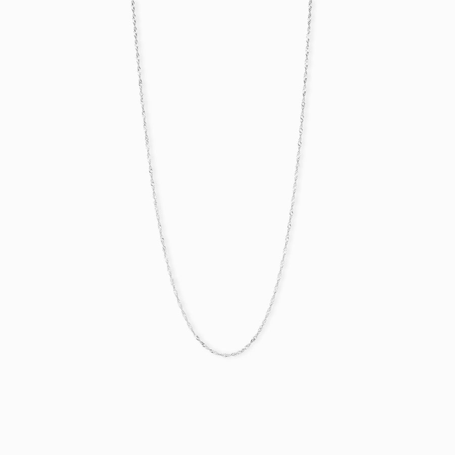Sterling Silver Singapore Chain Necklace 50cm