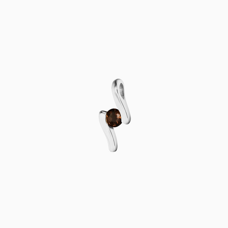 Sterling Silver Smokey Quartz Pendant