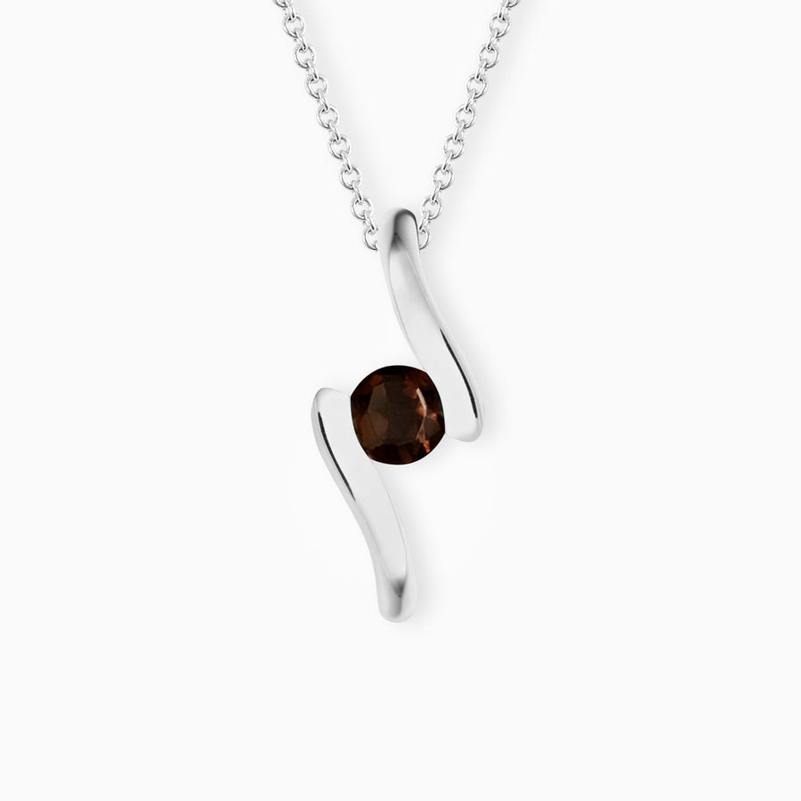 Sterling Silver Smokey Quartz Pendant