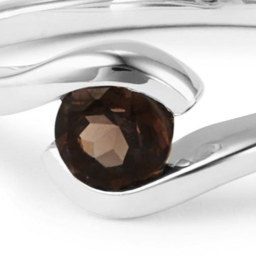 Sterling Silver Smokey Quartz Ring