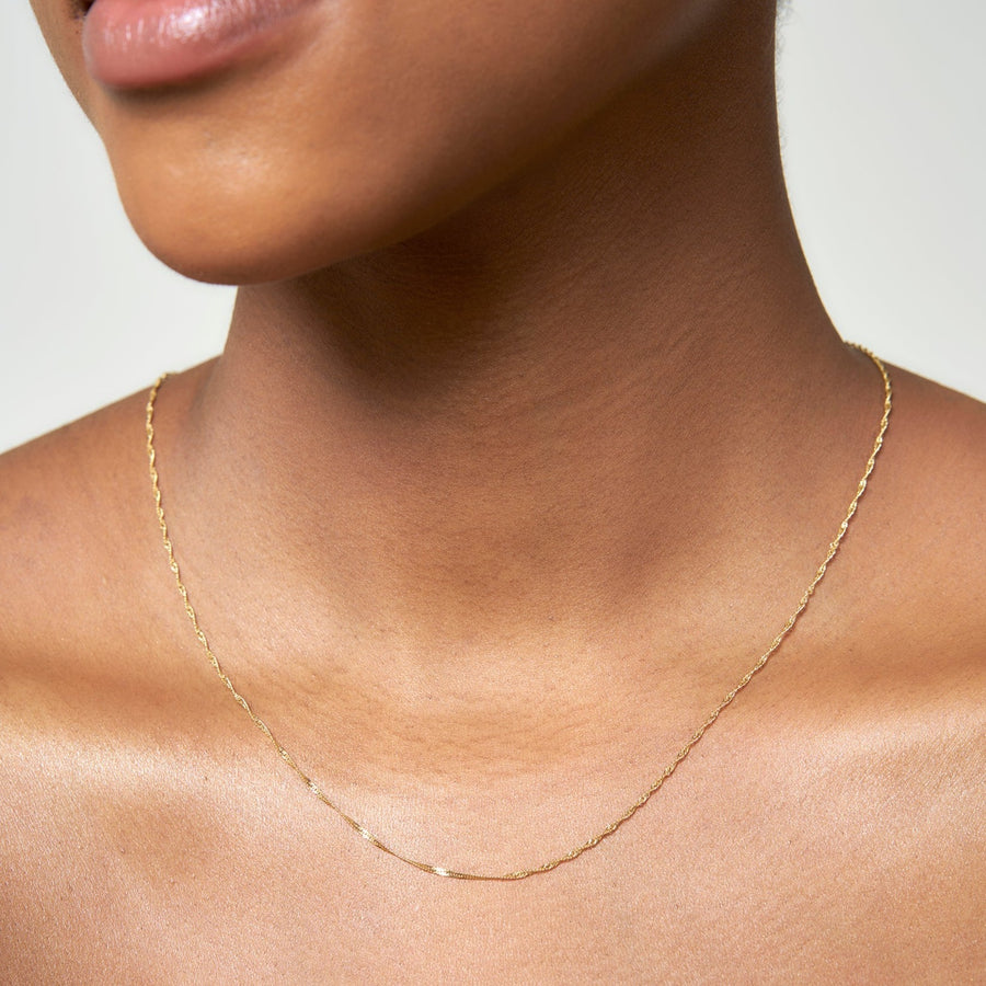 9ct Gold Singapore Chain Necklace 50cm
